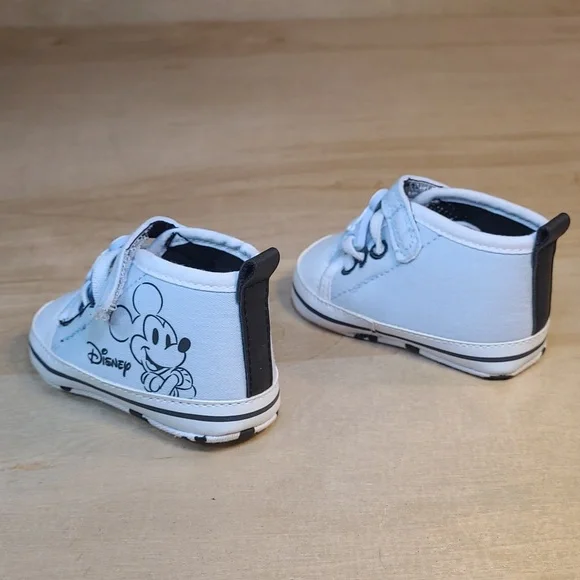 Disney Light Blue White Canvas Infant Shoes - Picture 6 of 10